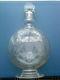 Vintage Baccarat Crystal Glass Decanter J & F Martell Cognac Blown Etched