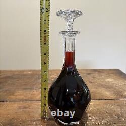 Vintage Baccarat Crystal Liqueur Decanter & Stopper Malmaison Cut 12 Cordial