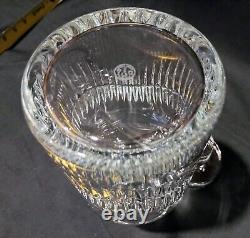 Vintage Baccarat Crystal SERPENTINE Decanter Vertical Wave Cut Design Rare