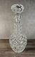 Vintage Beautiful Cut Glass Diamond Pattern 3 Ring Decanter