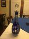 Vintage Bleikristall 12 Blue Cut To Clear Crystal Decanter