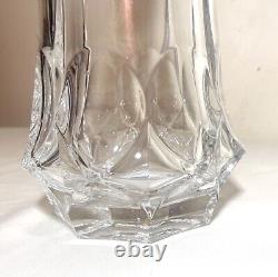 Vintage Bohemia Czech cut clear crystal glass wine decanter bottle carafe