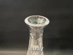 Vintage Bohemian Crystal Cut Crystal Conical Decanter, Missing Stopper, 12 Tall