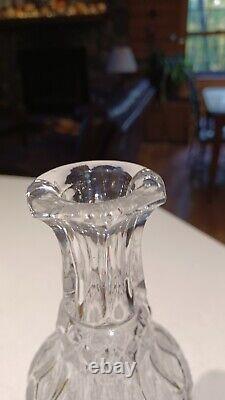 Vintage Bohemian Crystal Quilted Cut Glass Liquor Wine Decanter Bottle