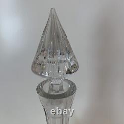 Vintage Bohemian Czech Clear Cut Crystal Decanter Liqueur Large Heavy