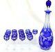 Vintage Bohemian Hand Cut Crystal Carafe And Glass Set