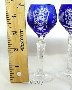 Vintage Bohemian Hand Cut Crystal Carafe and Glass Set
