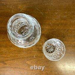 Vintage Crystal Glass Cut Beside Carafe Tumble Up Carafe and Tumbler Lead
