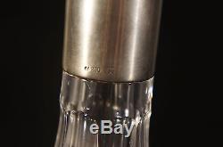Vintage Crystal With Sterling Silver Mark 800 Cut To Clear Decanter