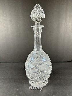 Vintage Cut Crystal Decanter Beautiful 12 Clear Brilliant