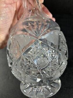 Vintage Cut Crystal Decanter Beautiful 12 Clear Brilliant