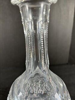 Vintage Cut Crystal Decanter Beautiful 12 Clear Brilliant