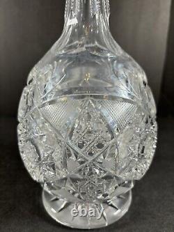 Vintage Cut Crystal Decanter Beautiful 12 Clear Brilliant