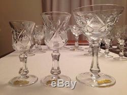 Vintage Cut Crystal Decanter, Pitcher And Stemware
