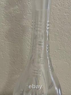 Vintage Cut Crystal Glass Decanter with Star Design