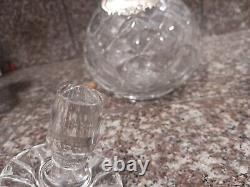 Vintage Cut Crystal Liquor Decanter Set Of 5 With Silver Tags
