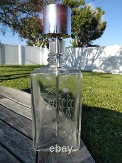 Vintage Cut Crystal Thistle Decanter