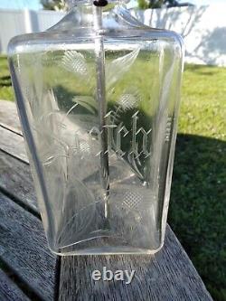 Vintage Cut Crystal Thistle Decanter