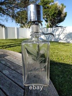 Vintage Cut Crystal Thistle Decanter