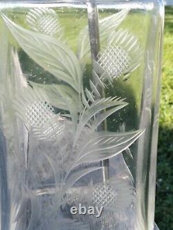 Vintage Cut Crystal Thistle Decanter