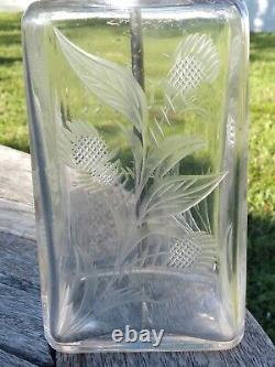 Vintage Cut Crystal Thistle Decanter