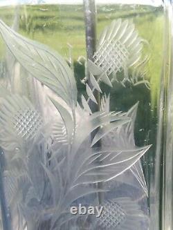 Vintage Cut Crystal Thistle Decanter