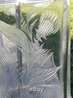 Vintage Cut Crystal Thistle Decanter