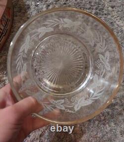 Vintage- Cut Glass Liquor Decanters- With Glasses and Serving Tray