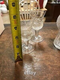 Vintage Edinburgh Crystal Thistle Cut Wine Decanter withSix Water Goblets