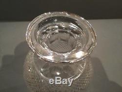 Vintage Edinburgh Crystal Thistle Decanter And Matching Glass