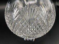 Vintage Edwardian Cut Crystal Glass Carafe Decanter, 8 Tall, 5 Widest