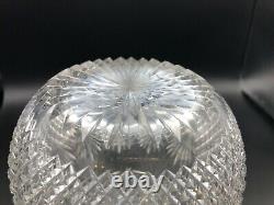 Vintage Edwardian Cut Crystal Glass Carafe Decanter, 8 Tall, 5 Widest