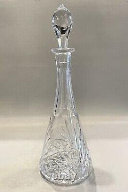 Vintage English WATFORD Clear Cut Crystal Decanter