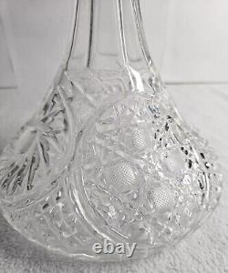 Vintage Etched Bohemian Crystal Decanter And Stopper 12