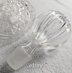 Vintage Etched Bohemian Crystal Decanter And Stopper 12