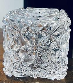 Vintage Godinger Shannon Square Crystal Atomic Unique Decanter W. Stopper