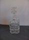 Vintage Heavy Cut Glass Square Crystal Decanter Stopper Germany Nice