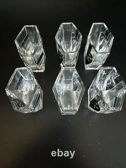 Vintage Karl Palda Czech Decanter Set Hand Cut Art Deco Crystal With6 Glasses