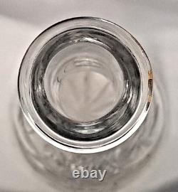 Vintage Lead Crystal Decanter Bohemia Czech Etched Hand Cut Conical Cottage Core