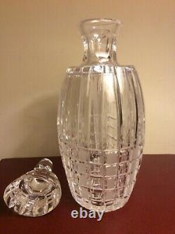 Vintage Led Crystal Hand Cut Glass Cognac Whisky Decanter 9.5 Tall Excellent