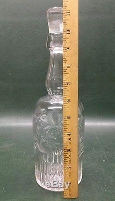 Vintage Pairpoint Thistle Cut Cordial Decanter with Original Stopper