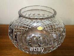 Vintage Poland Cut Crystal Large Bowl, 6 High, 8 Widest, 5 Diameter (Top)