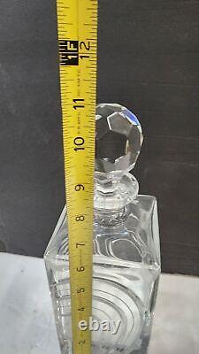 Vintage Signed Rogaska Maestro Cut Crystal Decanter with Stopper 11 Tall