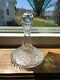 Vintage Signed Waterford Cut Crystal Alana Pattern Ships Decanter & Stopper