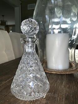 Vintage Signed WATERFORD Cut Crystal ALANA Pattern Spirits Decanter Stopper 11T