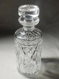 Vintage Signed Waterford Cut Crystal Round Decanter