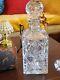 Vintage Square Crystal, Cut Glass, Antique Decanter Stunning Sophisticated