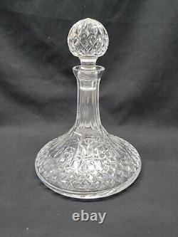Vintage WATERFORD Crystal LISMORE Ships Decanter with Multi Cut Stopper 10 #5048