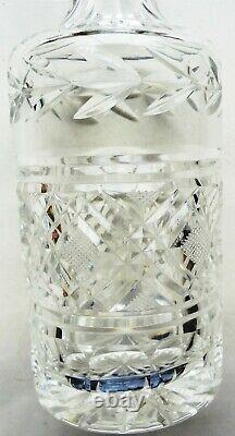 Vintage WATERFORD pattern 421 CUT GLASS spirits 10 DECANTER -LAUREL BAND -SUPER