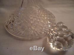 Vintage Waterford Crystal Cut Glass Ships Decanter with Stopper Alana Pattern